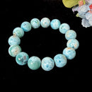 Larimar Round Bead Bracelet