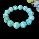 Larimar Round Bead Bracelet