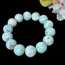 Larimar Round Bead Bracelet