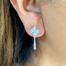 Larimar Earrings in Silver