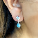 Larimar Earrings in Silver