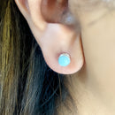 Larimar Earrings in Silver