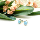 Larimar Earrings in Silver
