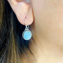 Larimar Earrings in Silver