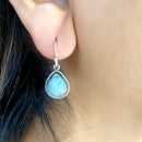 Larimar Earrings in Silver