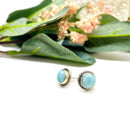 Larimar stud earrings
