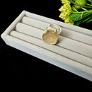 Rough Libyan Desert Glass Rings in Silver