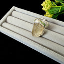 Rough Libyan Desert Glass Rings in Silver