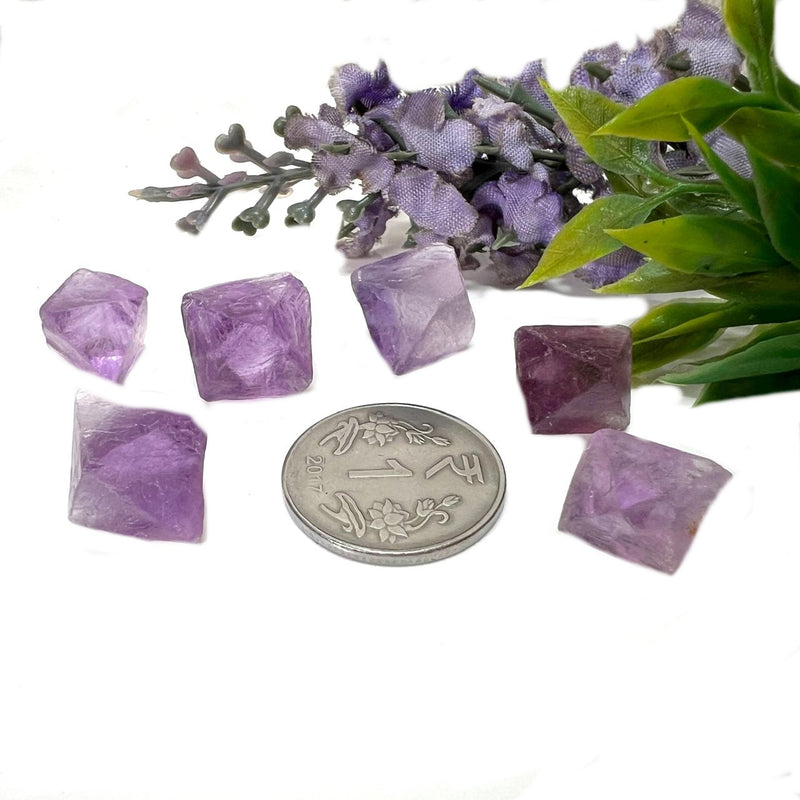 Natural Fluorite Octahedrons (Blue, Purple and Green)