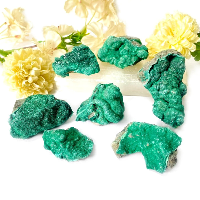 Druzy Malachite (Transformation and Protection)