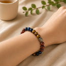 Mixed Tiger Eye Round Bead Bracelet (Confidence and Protection from Jealousy)