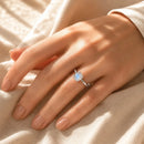 Moonstone Adjustable Ring in Silver (Emotional Balance)