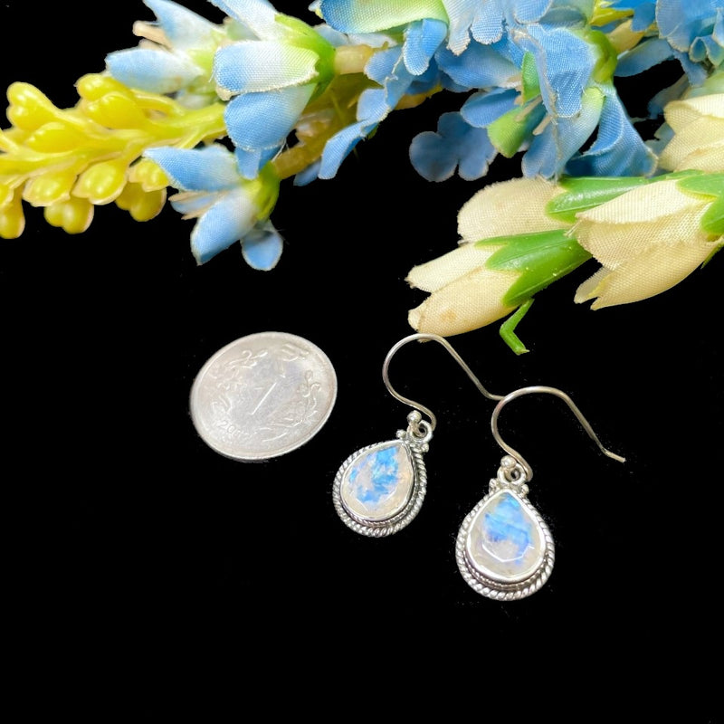 Moonstone Earrings in Silver