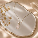 Morganite Small Pendant in Silver