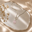 Morganite Small Pendant in Silver