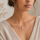 Morganite Small Pendant in Silver