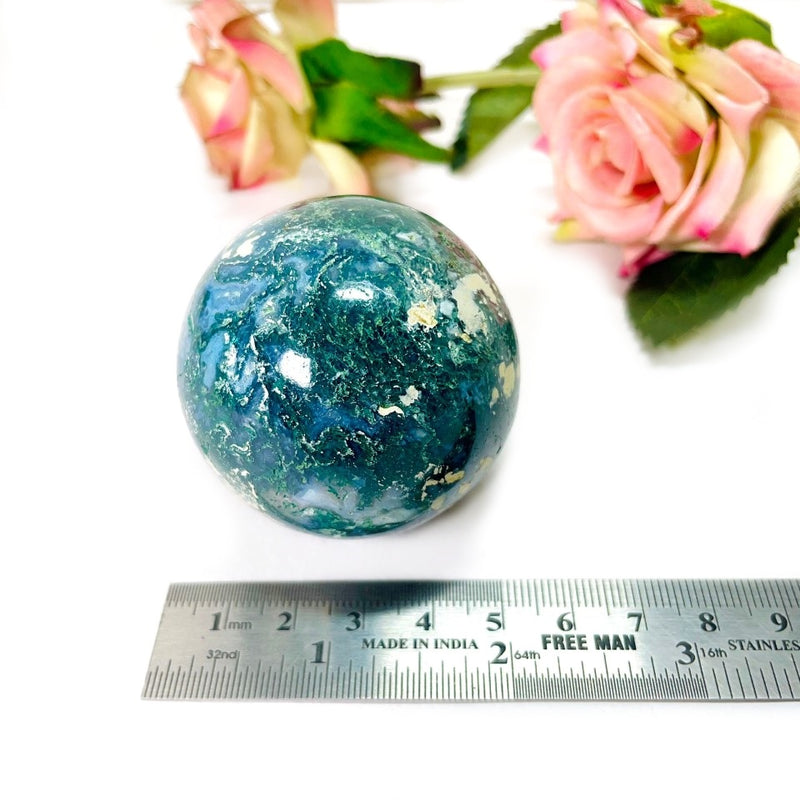 Moss Agate Sphere (Abundance)