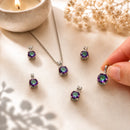 Mystic Topaz silver pendant by Talk to Crystals, available in multiple designs, featuring natural gemstone jewellery for joy, confidence, manifestation, mental clarity, intuition, and crown chakra healing in India