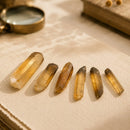 Natural Zambian Citrine points by Talk to Crystals, featuring naturally formed, non-heat-treated citrine crystals for abundance, confidence, joy, manifestation, Solar Plexus Chakra healing, and positive energy in India