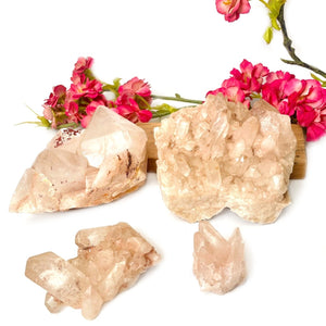 Nirvana Quartz/ Pink Himalayan Quartz Clusters (Bliss & Spiritual Growth)