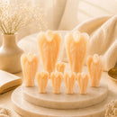 Orange Selenite angel idols by Talk to Crystals for angelic protection, energy cleansing, spiritual connection, vitality, creativity and Sacral Chakra healing in sacred spaces