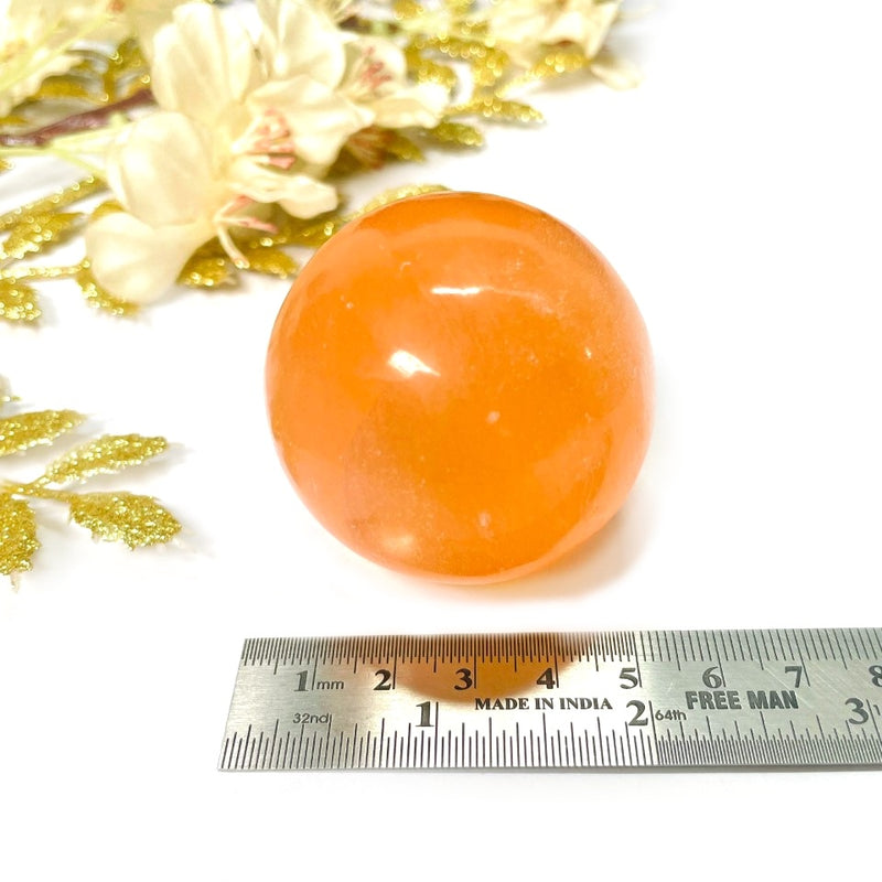 Orange Selenite Sphere (Creativity and Feminine Energy)