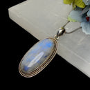 White Moonstone Premium Collection Pendant in Silver (Divine feminine)