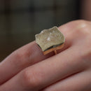 Rough Libyan Desert Glass Rings in Silver