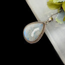 White Moonstone Premium Collection Pendant in Silver (Divine feminine)