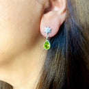 Peridot Earrings in Silver
