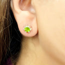 Peridot Earrings in Silver