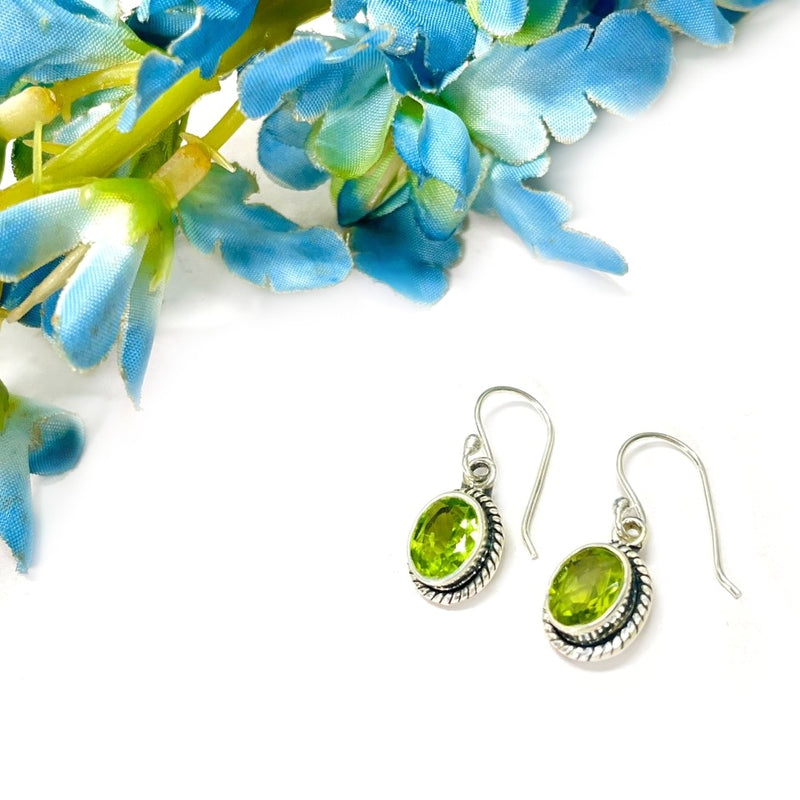 Peridot Earrings in Silver