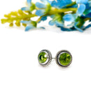 Peridot Earrings in Silver
