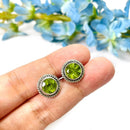 Peridot Earrings in Silver