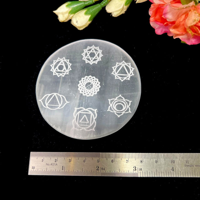 Selenite Small Charging Plates (3 to 3.25 inches)