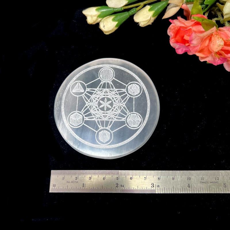 Selenite Small Charging Plates (3 to 3.25 inches)