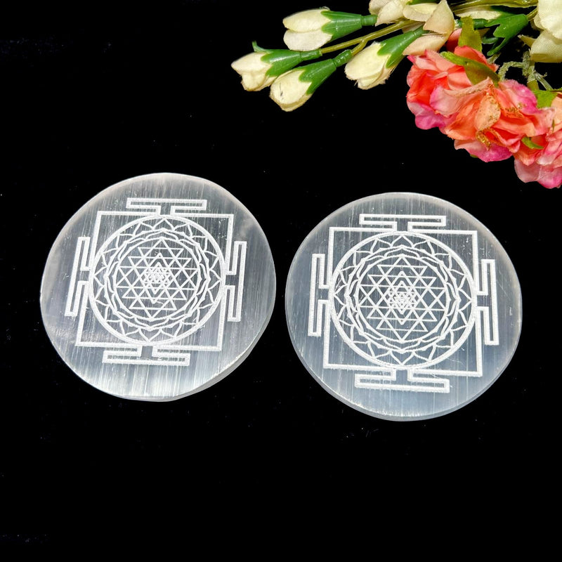 Selenite Small Charging Plates (3 to 3.25 inches)