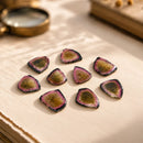 Polychrome Tourmaline polished slices by Talk to Crystals with yellow, pink and black Tourmaline for heart healing, personal power, emotional healing and protection