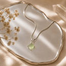 Prehnite Small Pendant in Silver