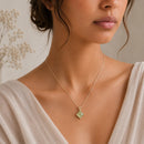 Prehnite Small Pendant in Silver