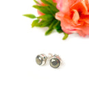 Pyrite Earrings in Silver