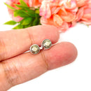 Pyrite Earrings in Silver