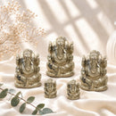 Pyrite Ganesha idols by Talk to Crystals, available in various sizes, featuring natural healing crystals for wealth, abundance, prosperity, recognition, success, leadership, and auspicious beginnings in India