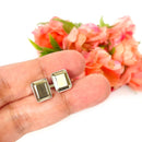 Pyrite Earrings in Silver