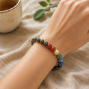 Pyrite with Seven Chakra Bracelet