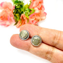 Pyrite Earrings in Silver