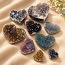 Rainbow Galaxy Amethyst Druzy Heart from Brazil by Talk to Crystals for love, harmony, grounding, psychic protection and meditation