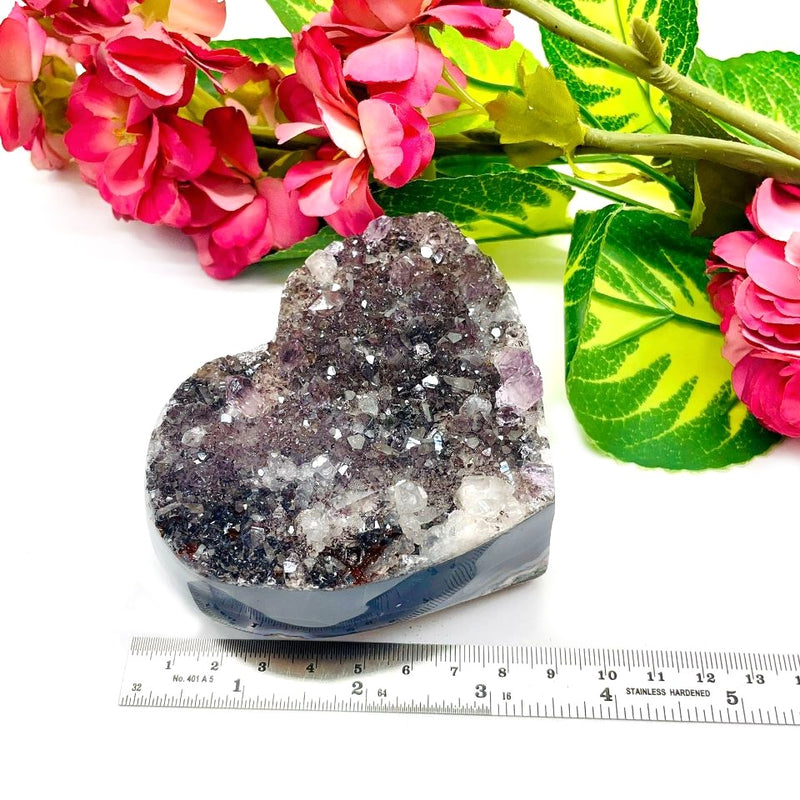 Rainbow Galaxy Amethyst Druzy Hearts from Brazil (Healer's Stone)