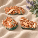 Red Heulandite Clusters by Talk to Crystals for yin-yang balance, motivation, intuition, Root and Heart Chakra energy, passion and vitality.