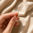 Red Jasper Adjustable Ring in Silver (1 pc)